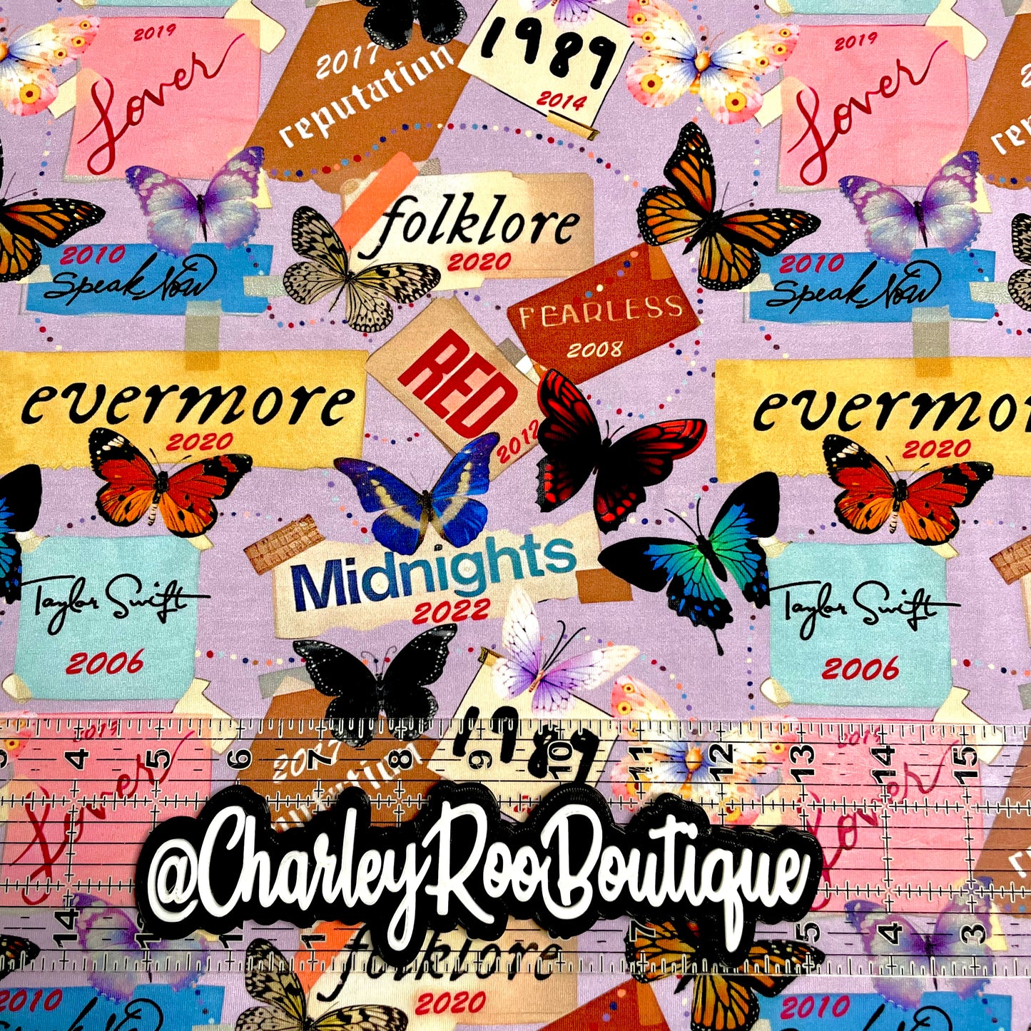 9x14 Tumbler Cut, Custom Fabric, CottonSpandex, High Quality, Mask Cut, Tumbler Fabric, Swiftie, Taylor, Albums, Lavender