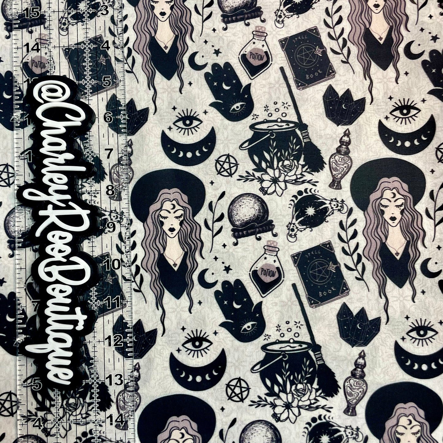 Exclusive, 9x14 Tumbler Cut, Custom Fabric, CW Cotton Woven, High Quality, Tumbler Fabric, Goth Girl, Witchy Woman