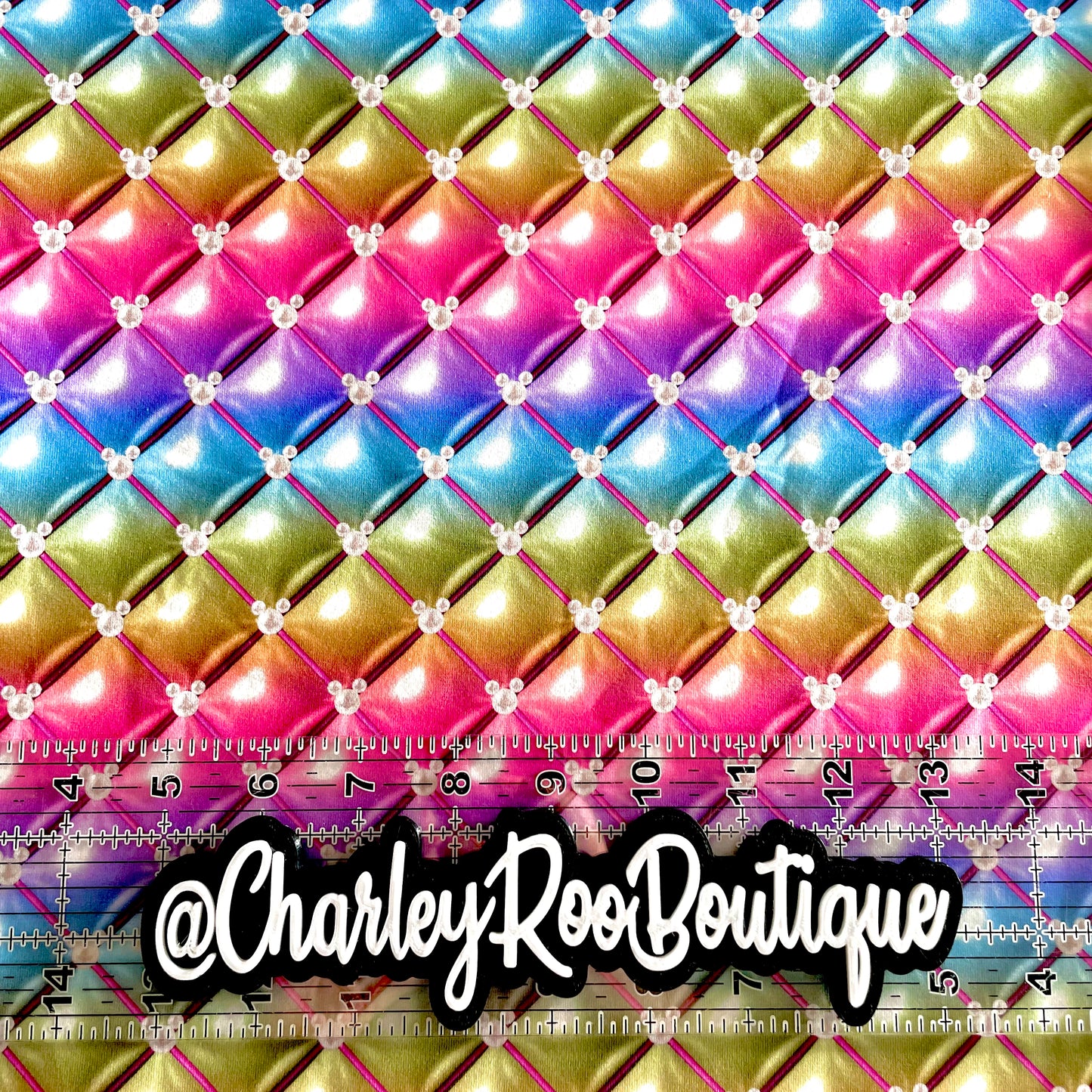 9x14 Tumbler Cut, Custom Fabric, CottonSpandex, High Quality, Mask Cut, Tumbler Fabric, Ombre Mickey Crosshatch