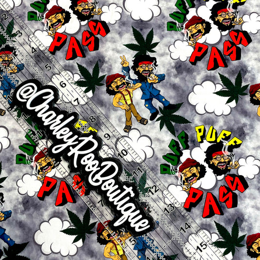 9x14 Tumbler Cut, Custom Fabric, CottonSpandex, High Quality, Mask Cut, Tumbler Fabric, Weed, Stoner, Puff Puff Pass