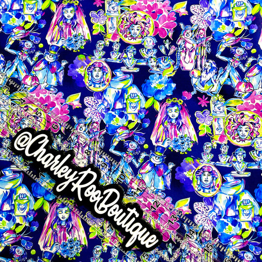 9x14 Tumbler Cut, Custom Fabric, CottonSpandex, High Quality, Mask Cut, Tumbler Fabric, Halloween, Haunted Mansion, LP Inspired