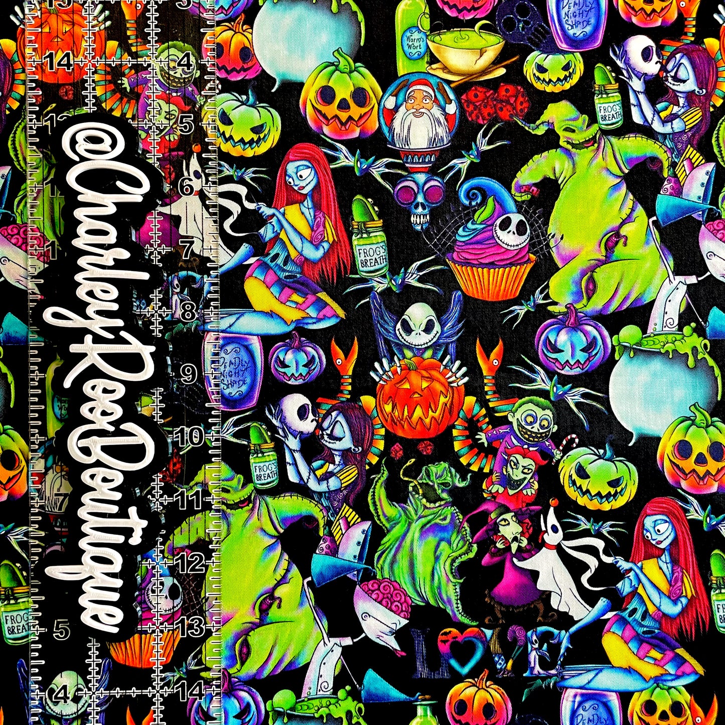 9x14 Tumbler Cut, Custom Fabric, CW Cotton Woven, High Quality, Mask Cut, Tumbler Fabric, NBC, Cupcake, Black