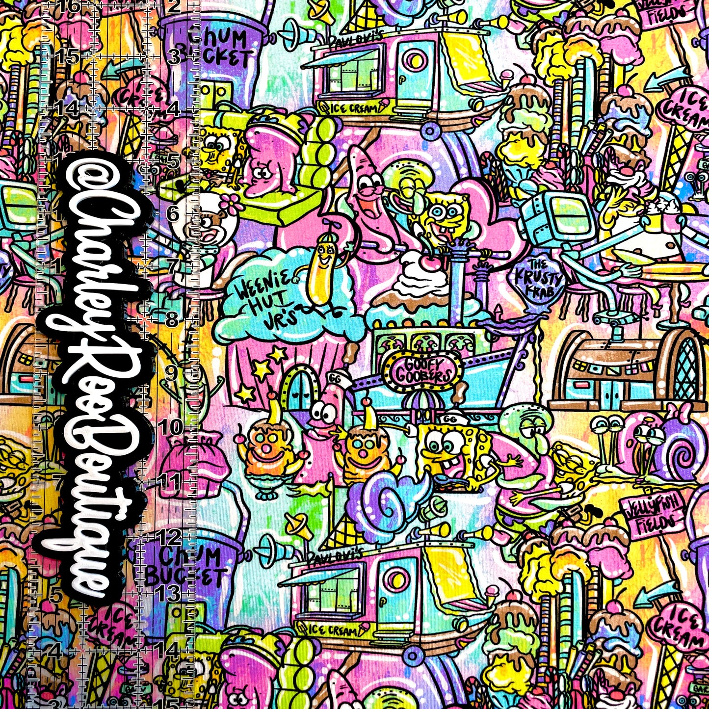 9x14 Tumbler Cut, Custom Fabric, CottonSpandex, High Quality, Mask Cut, Tumbler Fabric, Colorful Pastel, Sponge Guy