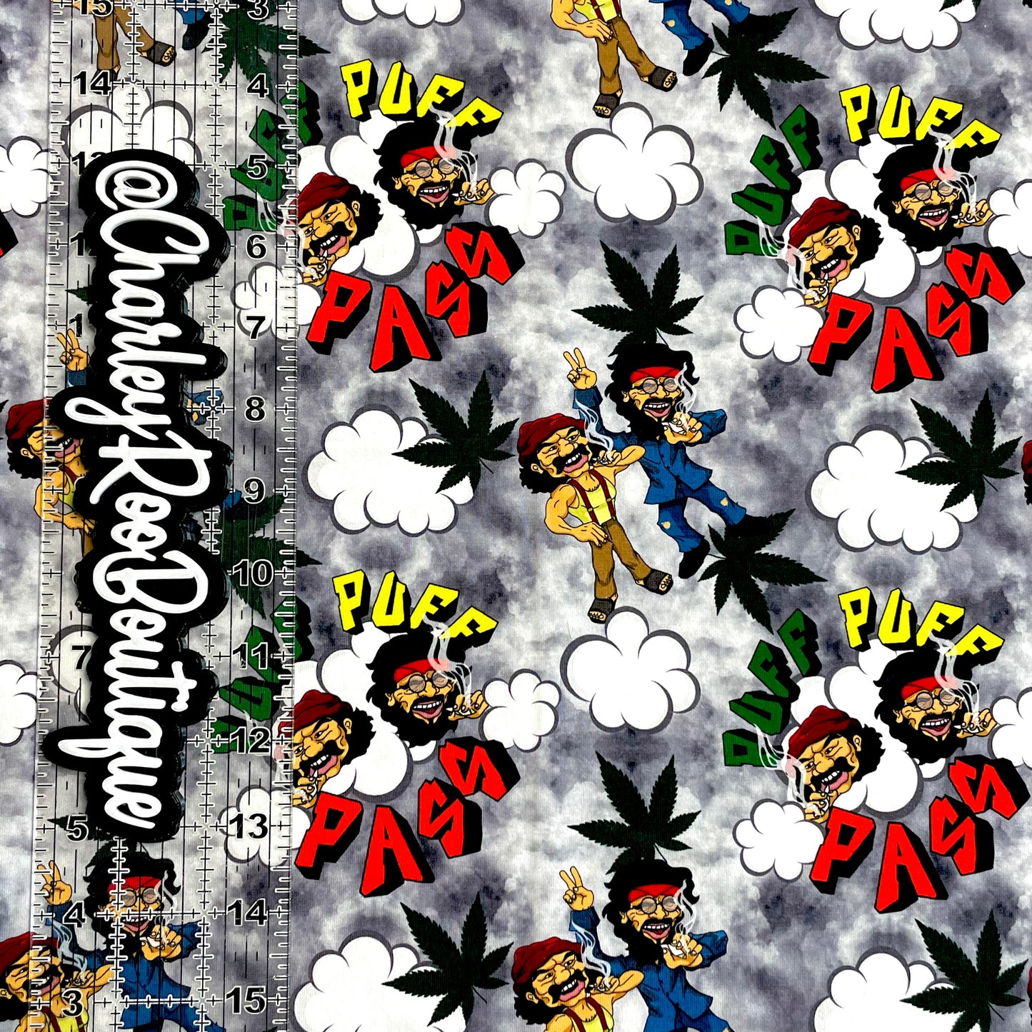 9x14 Tumbler Cut, Custom Fabric, CottonSpandex, High Quality, Mask Cut, Tumbler Fabric, Weed, Stoner, Puff Puff Pass