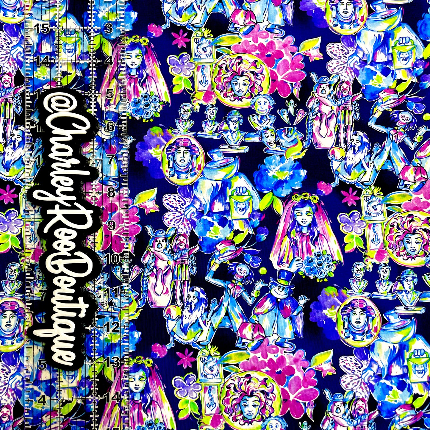 9x14 Tumbler Cut, Custom Fabric, CottonSpandex, High Quality, Mask Cut, Tumbler Fabric, Halloween, Haunted Mansion, LP Inspired