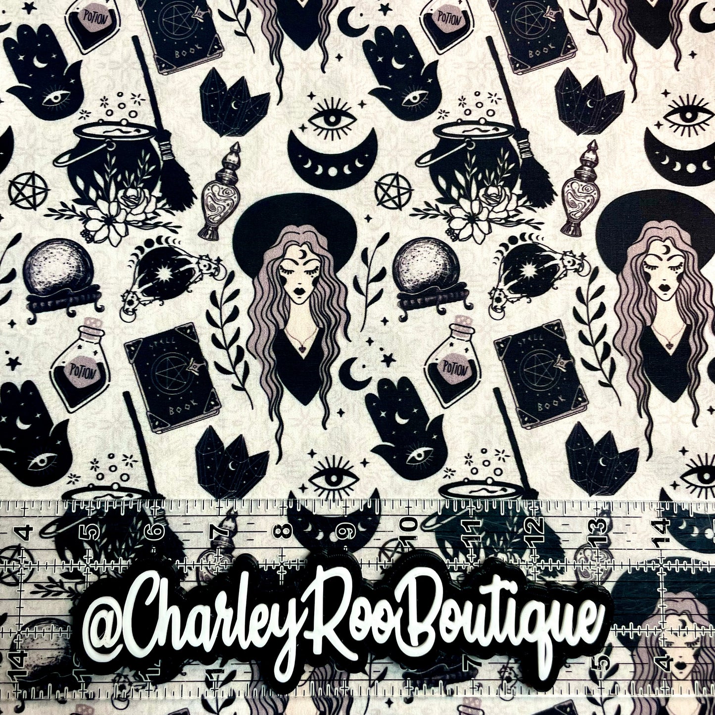 Exclusive, 9x14 Tumbler Cut, Custom Fabric, CW Cotton Woven, High Quality, Tumbler Fabric, Goth Girl, Witchy Woman