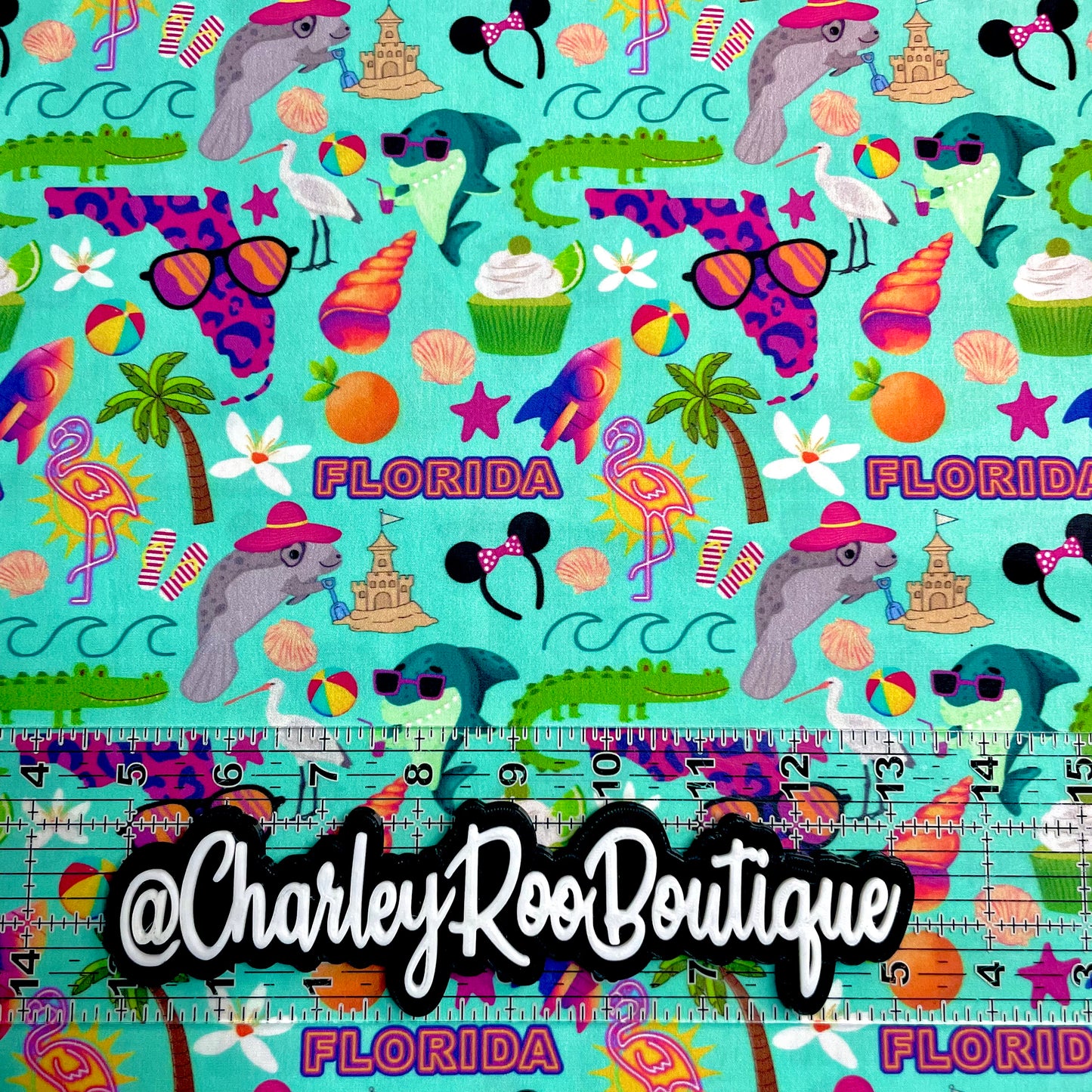 Exclusive, 9x14 Tumbler Cut, Custom Fabric, CW Cotton Woven, High Quality, Tumbler Fabric, Cute, Florida Elements