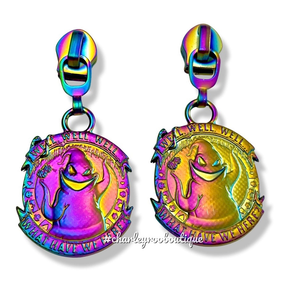 Zipper Pull, Large Oogie, MZ, Rainbow Matte