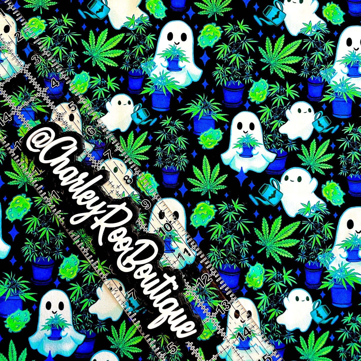 9x14 Tumbler Cut, Custom Fabric, CottonSpandex, High Quality, Mask Cut, Tumbler Fabric, Naughty, Halloween, Cute Stoner Ghost