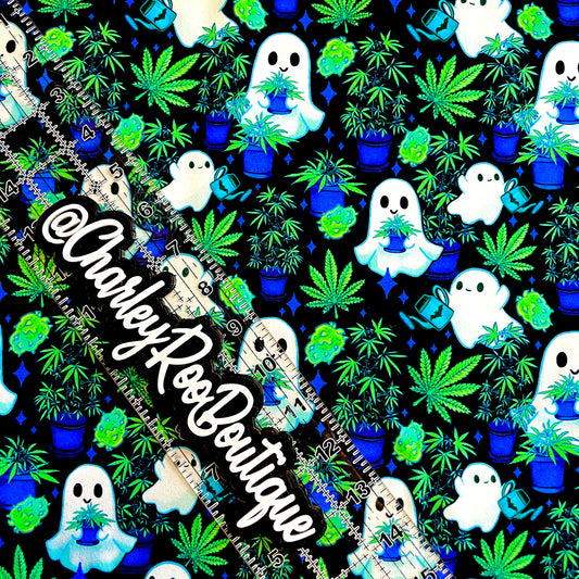 9x14 Tumbler Cut, Custom Fabric, CottonSpandex, High Quality, Mask Cut, Tumbler Fabric, Naughty, Halloween, Cute Stoner Ghost