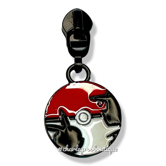 Zipper Pull, Poke Ball, Gamer, Enamel