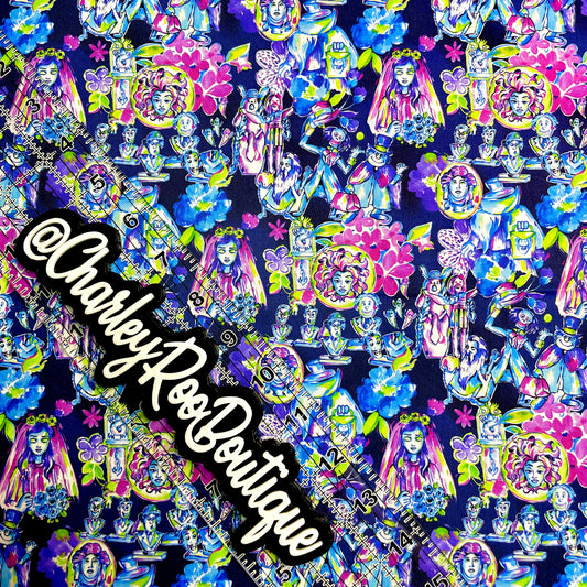 9x14 Tumbler Cut, Custom Fabric, CW Cotton Woven, High Quality, Tumbler Fabric, Halloween, Haunted Mansion, LP Style
