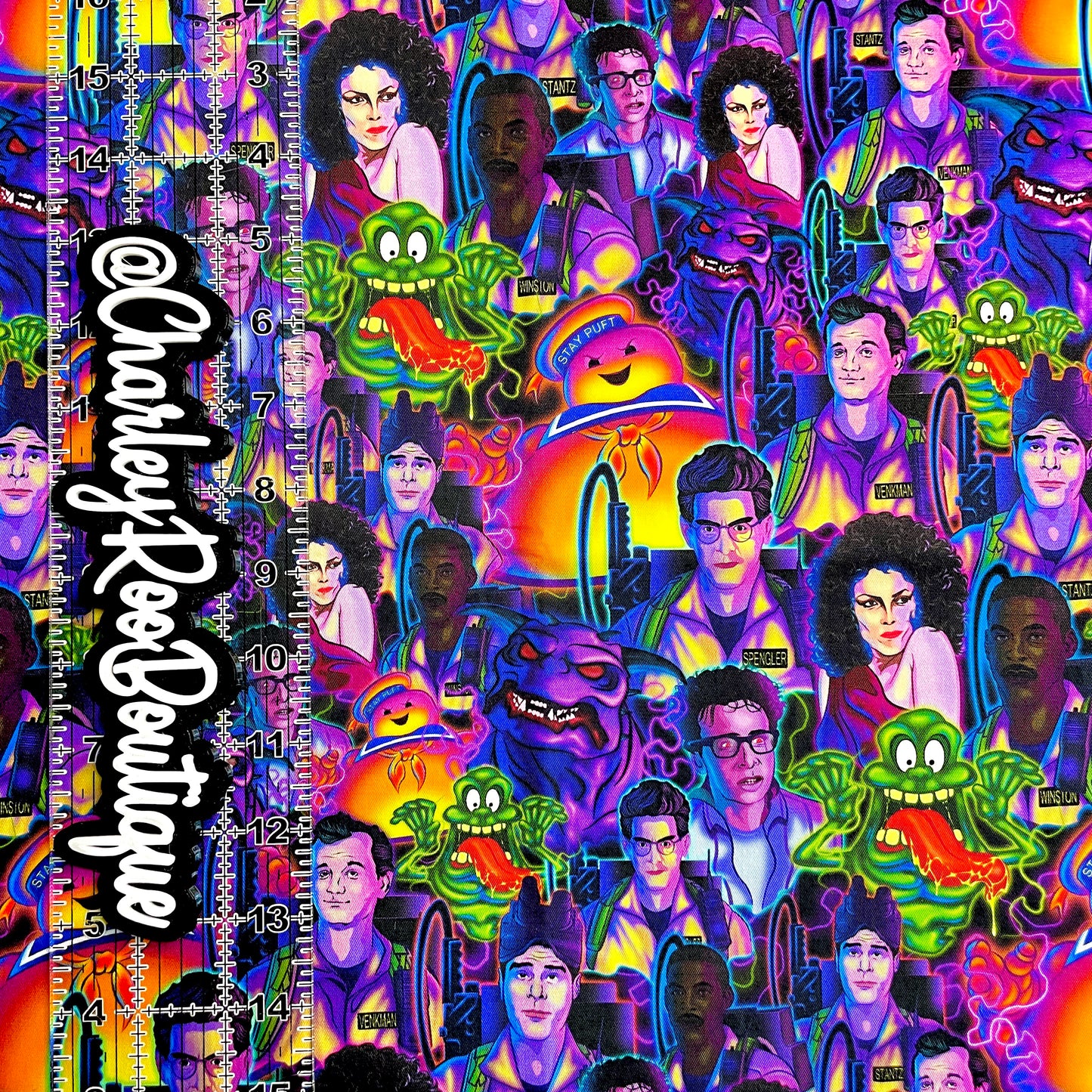 9x14 Tumbler Cut, Custom Fabric, CW Cotton Woven, High Quality, Tumbler Fabric, Halloween, Vibrant, Ghost Busters