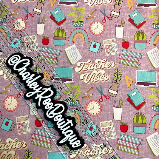 Exclusive, 9x14 Tumbler Cut, Custom Fabric, CW Cotton Woven, High Quality, Tumbler Fabric, Boho Teacher Vibes