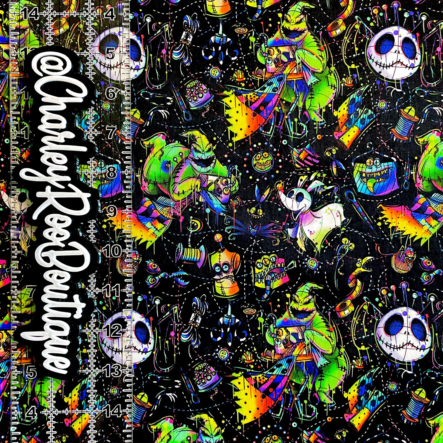 9x14 Tumbler Cut, Custom Fabric, CW Cotton Woven, High Quality, Mask Cut, Tumbler Fabric, NBC Splitting Seams on Black