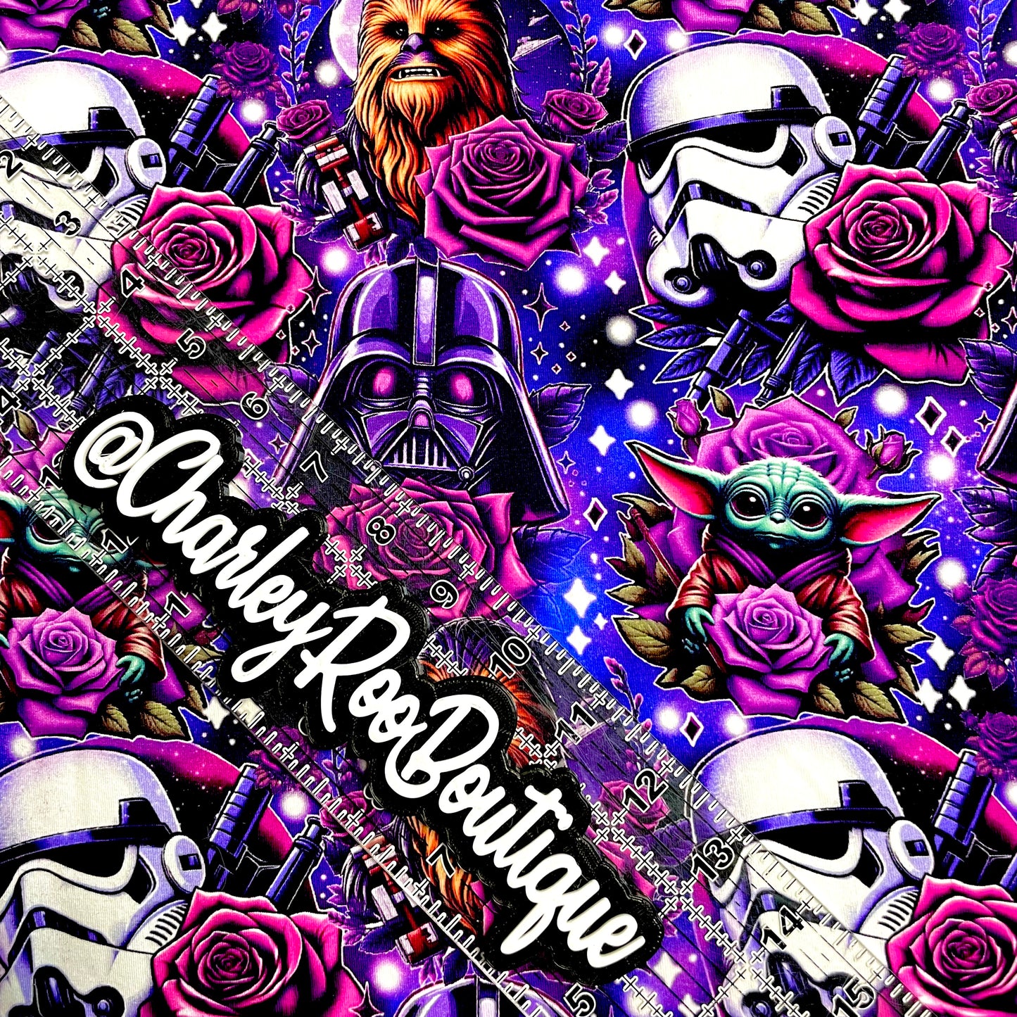9x14 Tumbler Cut, Custom Fabric, CottonSpandex, High Quality, Mask Cut, Tumbler Fabric, Purple, Vibrant, StarWar
