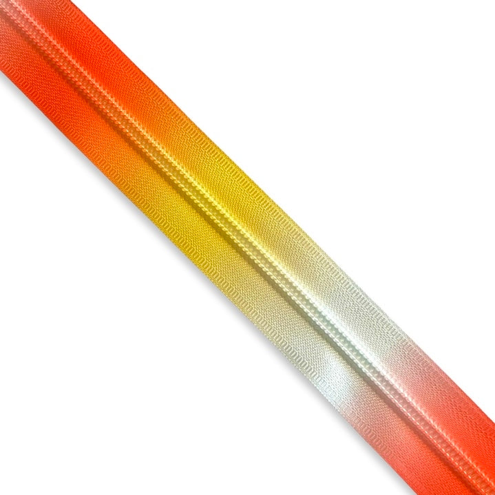 36” Cut of Zipper Tape, One Yard, Candy Corn, Nylon