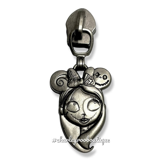 Zipper Pull, NBC, Sally with Mouse Ears, Antique Nickel