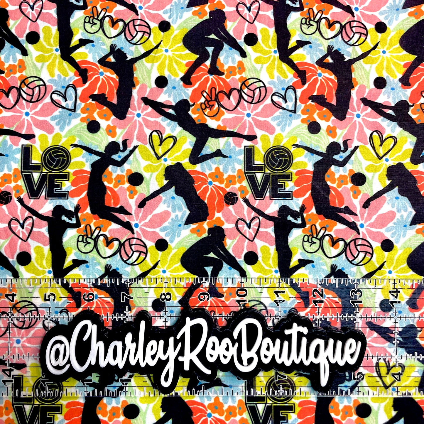 Exclusive, 9x14 Tumbler Cut, Custom Fabric, CW Cotton Woven, High Quality, Tumbler Fabric, Floral Volleyball