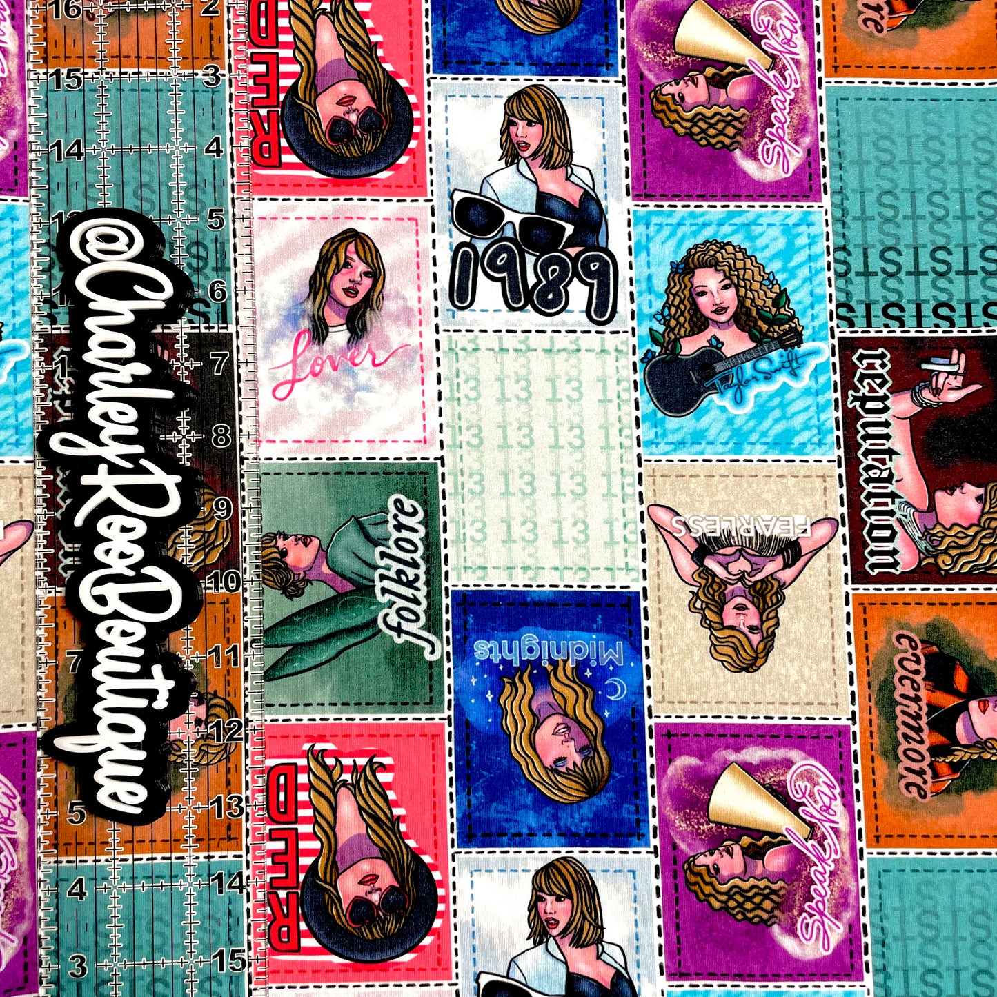 9x14 Tumbler Cut, Custom Fabric, CottonSpandex, High Quality, Mask Cut, Tumbler Fabric, Swiftie, Taylor, Art Frames