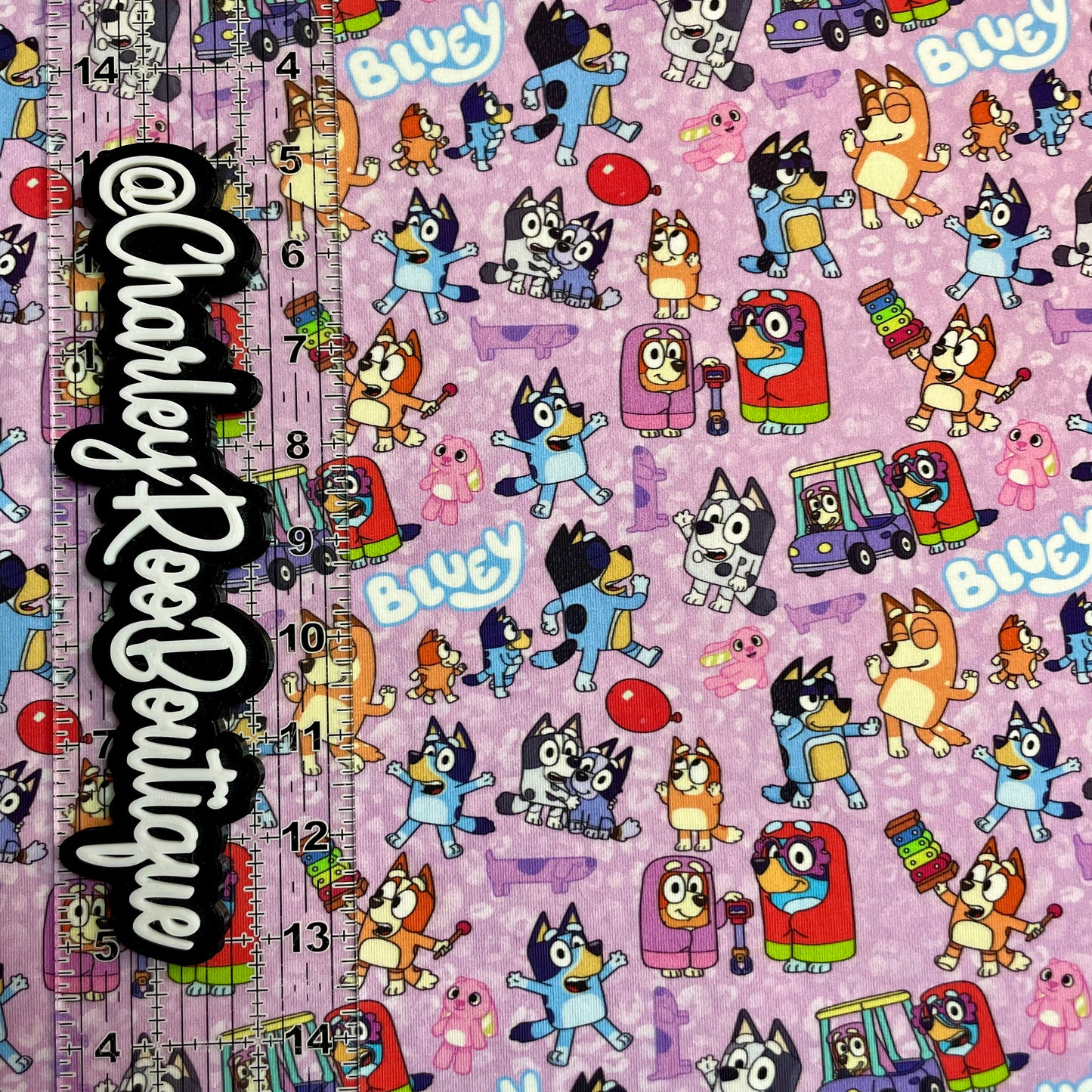 Exclusive, 9x14 Tumbler Cut, Custom Fabric, CottonSpandex, High Quality, Tumbler Fabric, CRB, Long Dog, Bluey Lavender Leopard