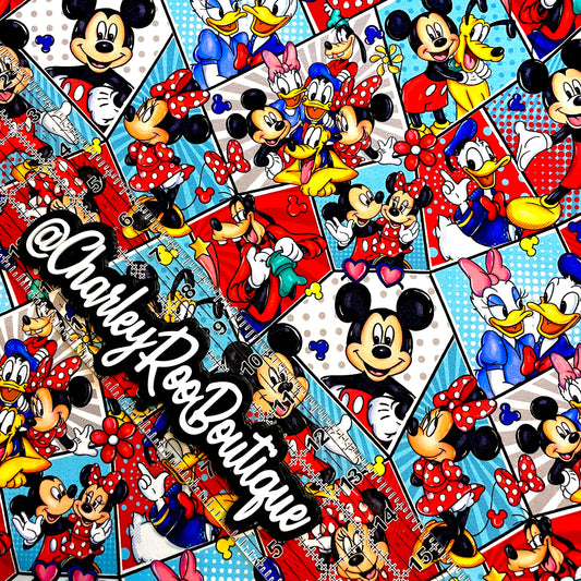 9x14 Tumbler Cut, Custom Fabric, CottonSpandex, High Quality, Mask Cut, Tumbler Fabric, Disney, Mouse Pop, Blocks