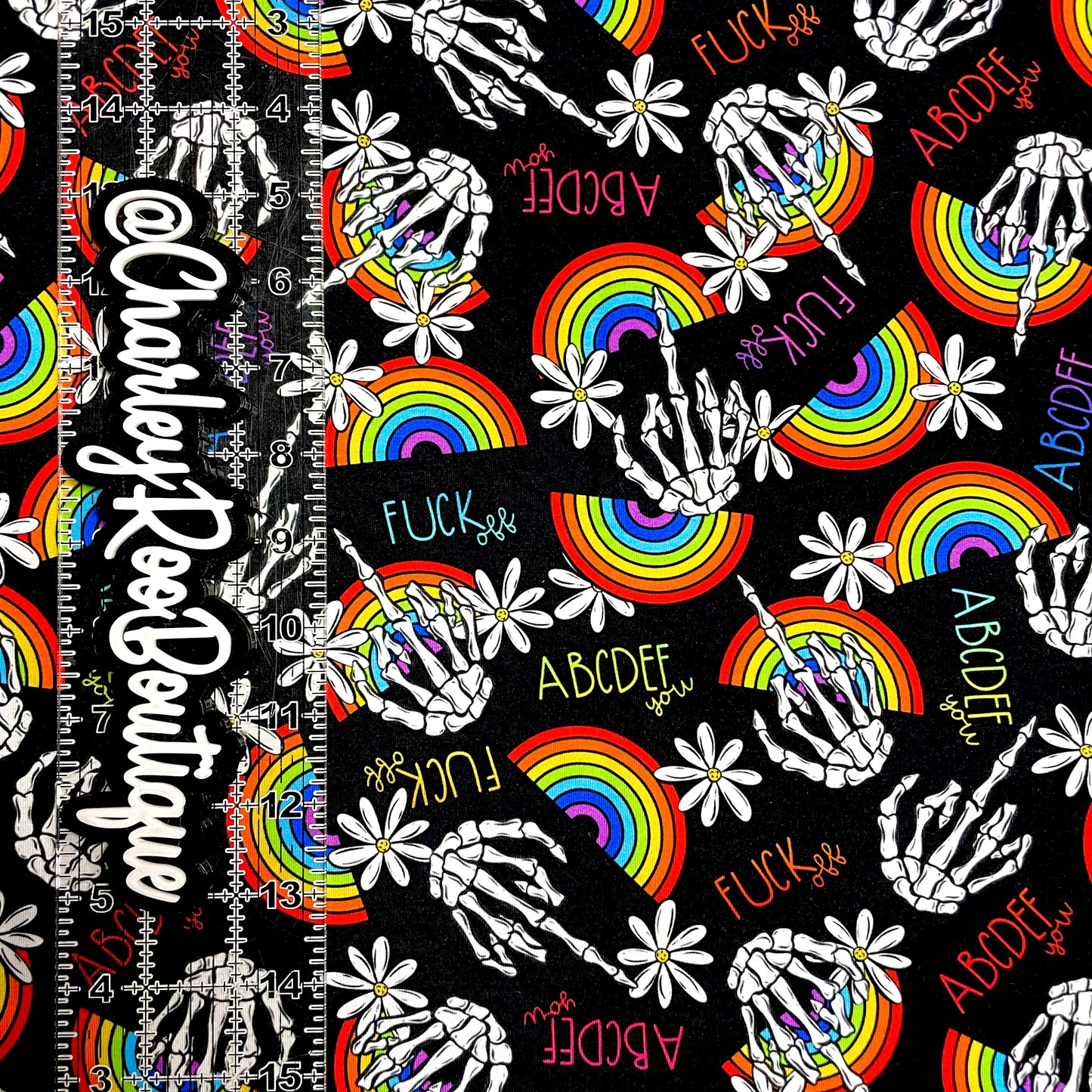 9x14 Tumbler Cut, Custom Fabric, CottonSpandex, High Quality, Mask Cut, Tumbler Fabric, Music, ABC F*ck You