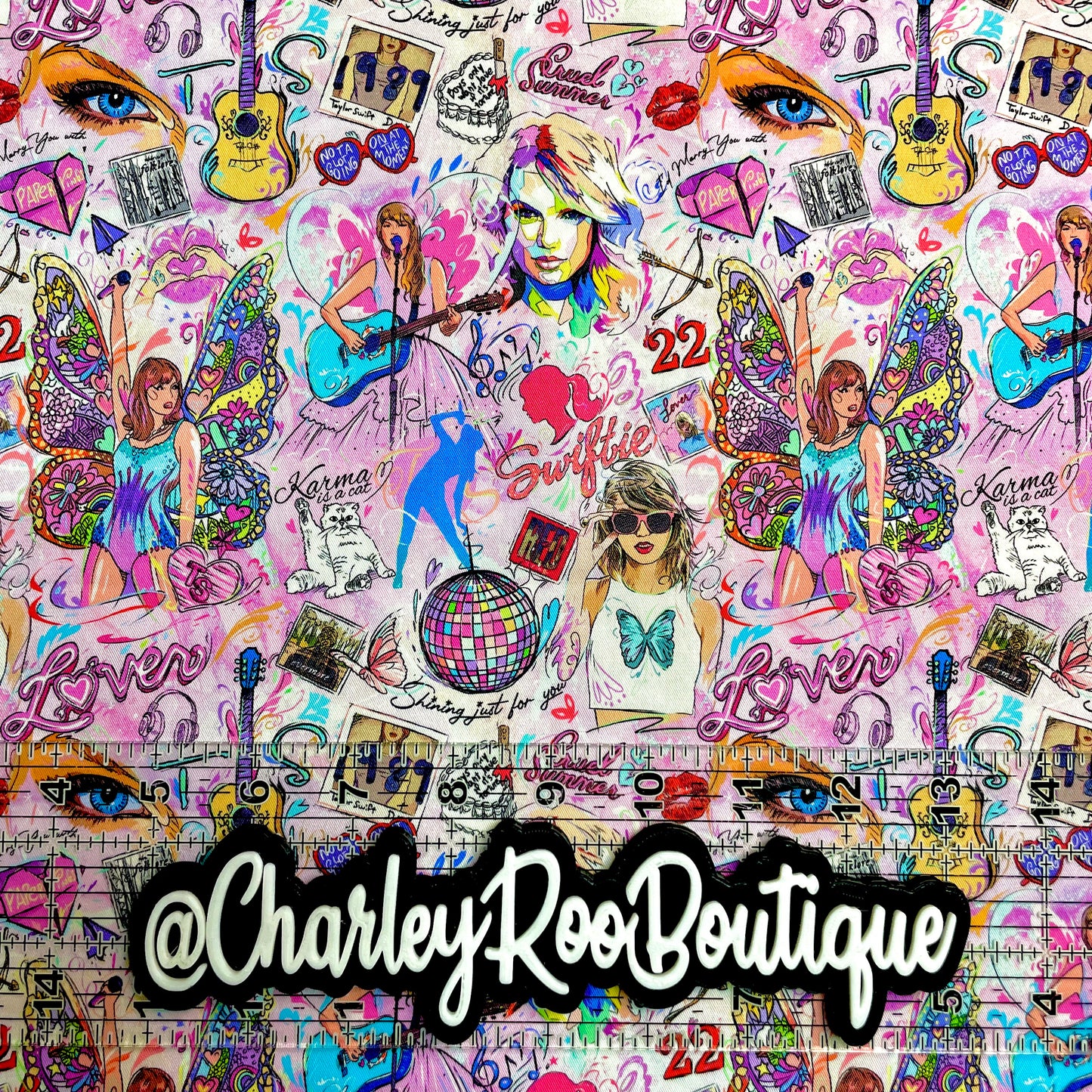 9x14 Tumbler Cut, Custom Fabric, CW Cotton Woven, High Quality, Tumbler Fabric, Swiftie, Artistic TSwift Main