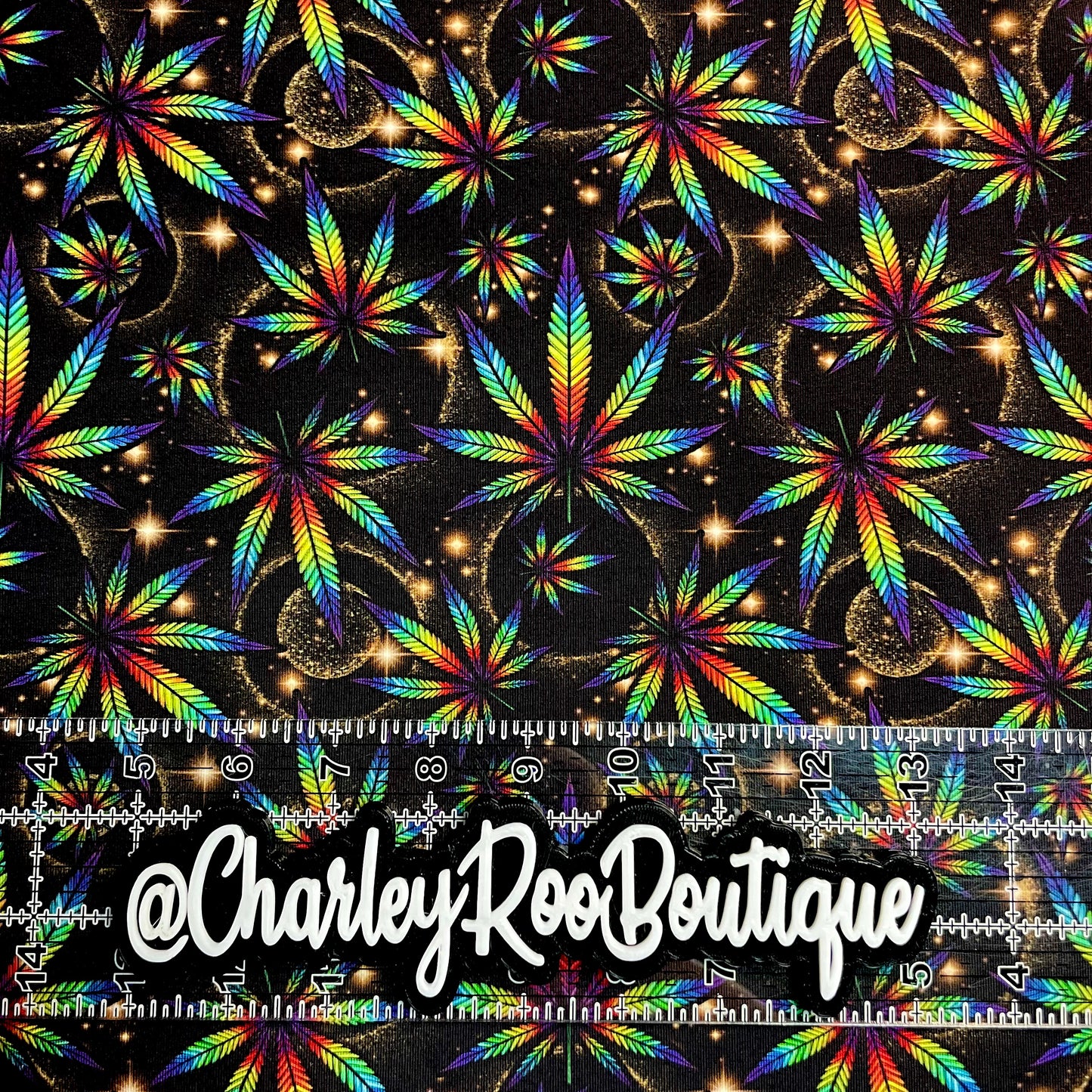 Exclusive, 9x14 Tumbler Cut, Custom Fabric, CottonSpandex, High Quality, Tumbler Fabric, Weed, 420, Galaxy Rainbow Stoner