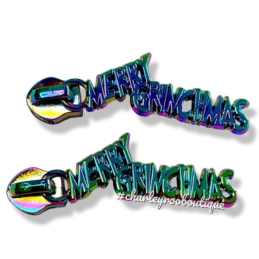 Zipper Pull, Merry Grinchmas, Rainbow