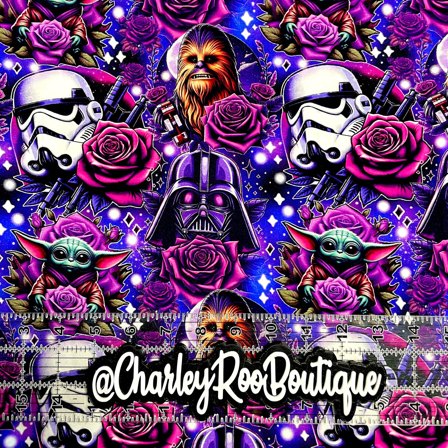 9x14 Tumbler Cut, Custom Fabric, CottonSpandex, High Quality, Mask Cut, Tumbler Fabric, Purple, Vibrant, StarWar