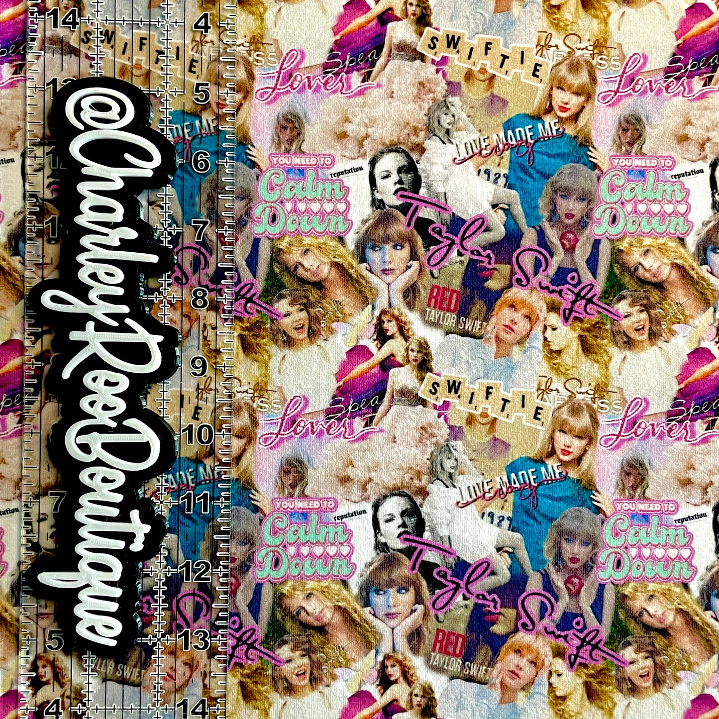 9x14 Tumbler Cut, Custom Fabric, CottonSpandex, High Quality, Mask Cut, Tumbler Fabric, TSwift Album Covers, Small Scale