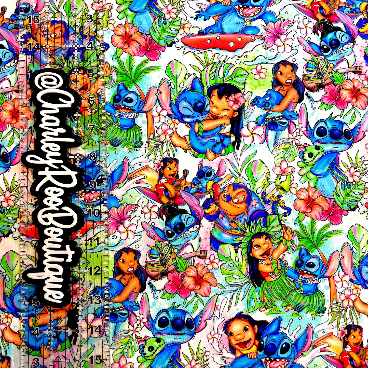 9x14 Tumbler Cut, Custom Fabric, CottonSpandex, High Quality, Mask Cut, Tumbler Fabric, Disney, Stitch, Lilo, Ohana, Pretty, OSP New