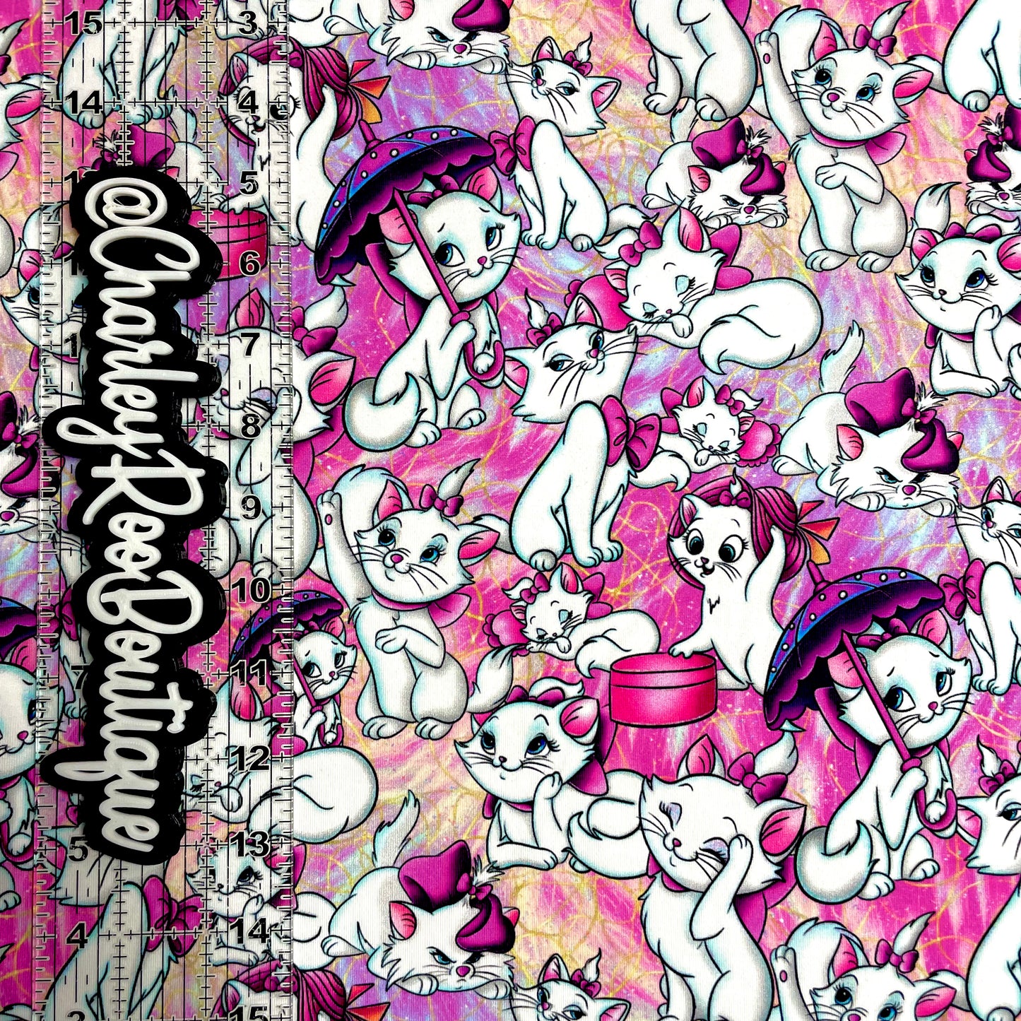 9x14 Tumbler Cut, Custom Fabric, CottonSpandex, High Quality, Mask Cut, Tumbler Fabric, Marie Kitty, New