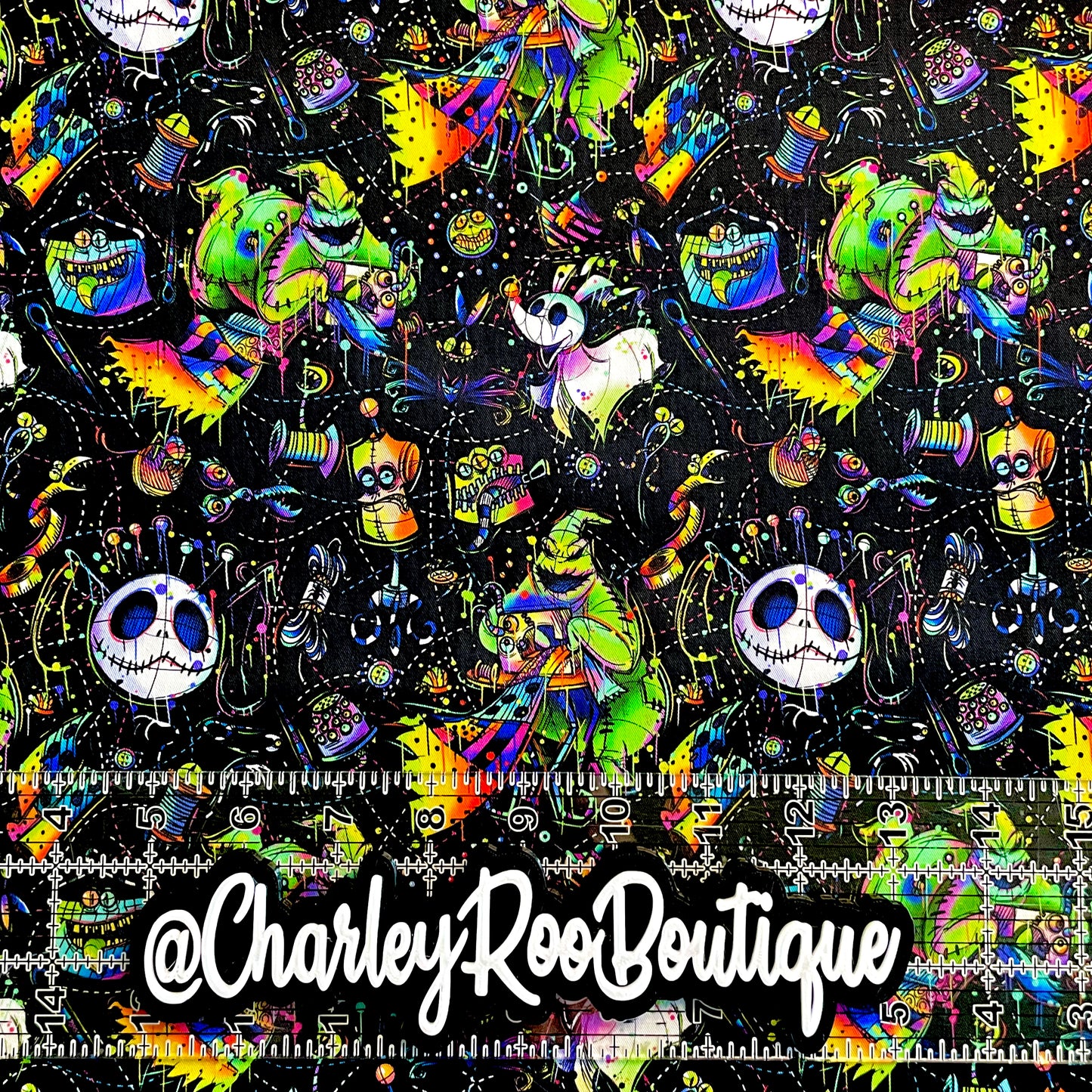 9x14 Tumbler Cut, Custom Fabric, CW Cotton Woven, High Quality, Mask Cut, Tumbler Fabric, NBC Splitting Seams on Black