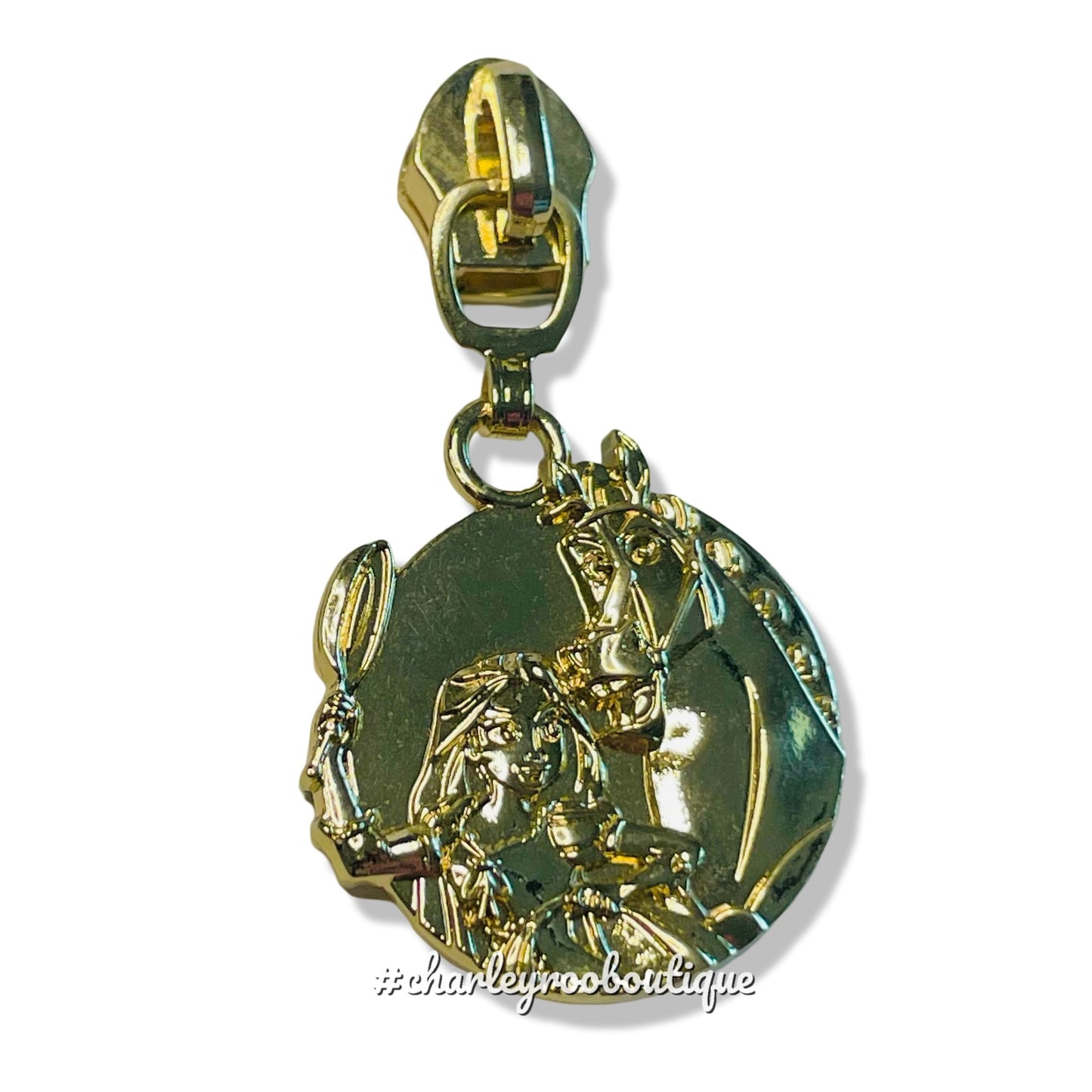 Zipper Pull, Rapunzel, Tangled, Magic Hair Princess, Gold