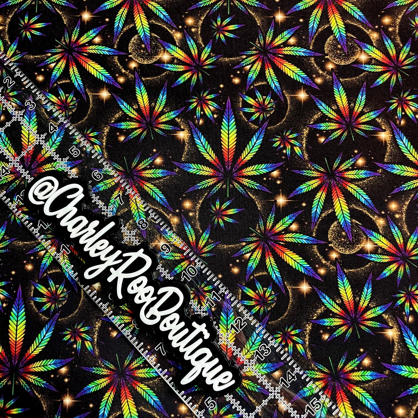 Exclusive, 9x14 Tumbler Cut, Custom Fabric, CottonSpandex, High Quality, Tumbler Fabric, Weed, 420, Galaxy Rainbow Stoner