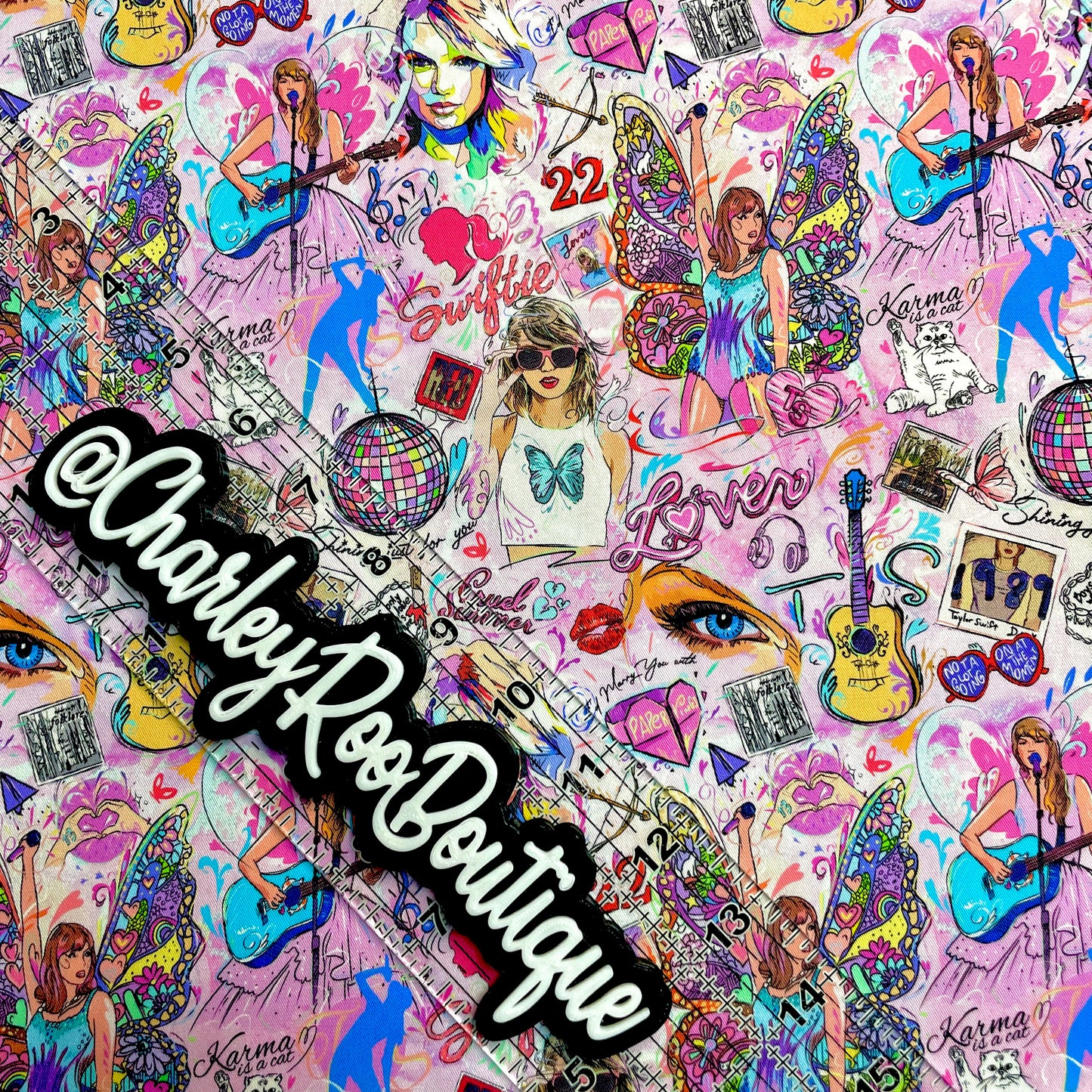 9x14 Tumbler Cut, Custom Fabric, CW Cotton Woven, High Quality, Tumbler Fabric, Swiftie, Artistic TSwift Main
