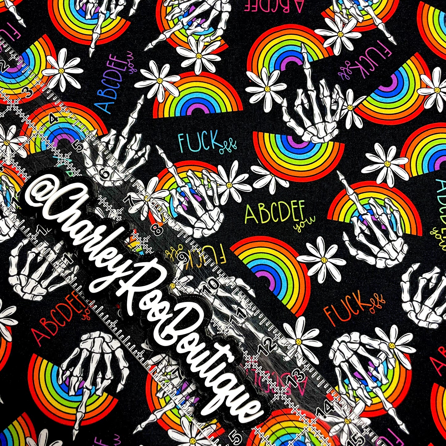 9x14 Tumbler Cut, Custom Fabric, CottonSpandex, High Quality, Mask Cut, Tumbler Fabric, Music, ABC F*ck You