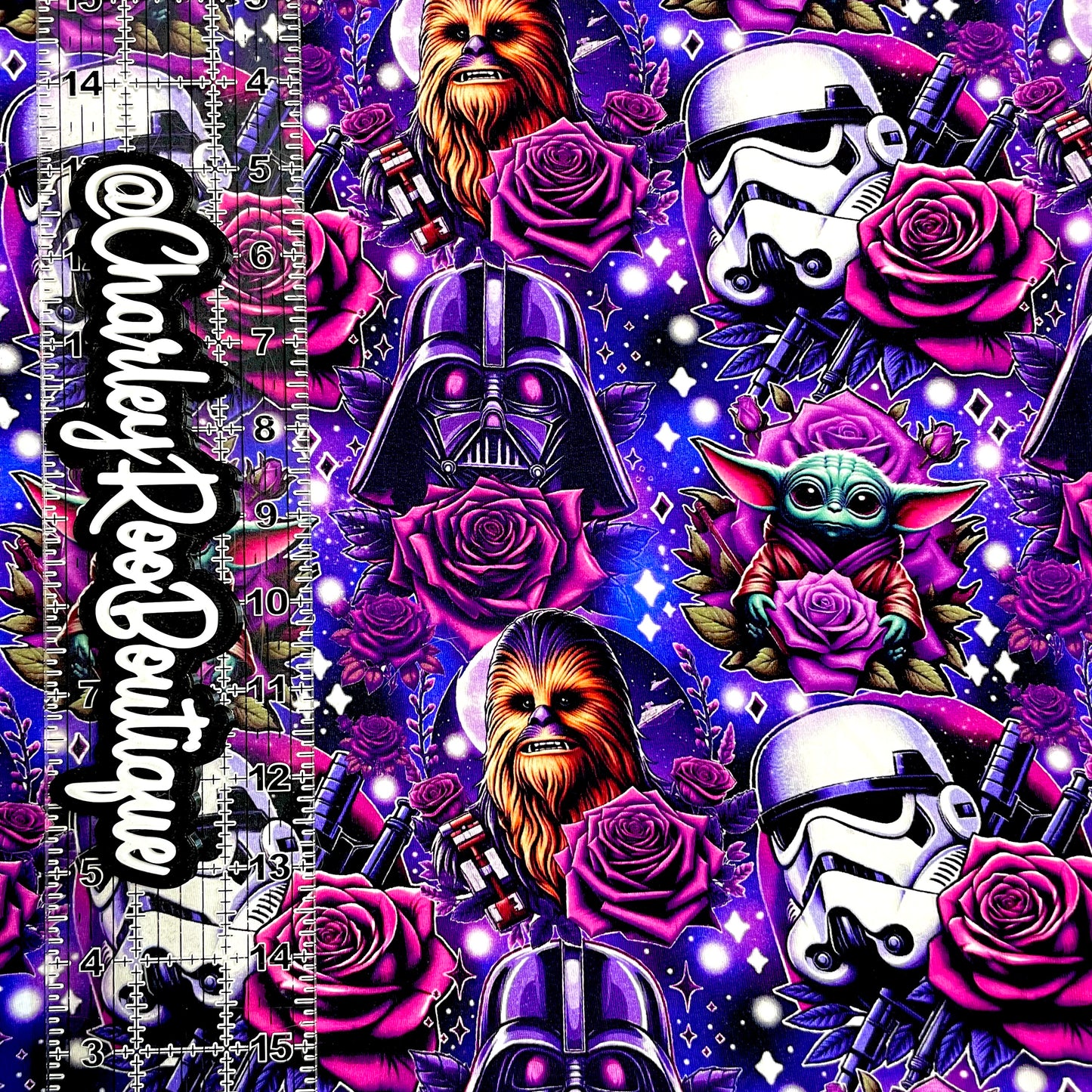 9x14 Tumbler Cut, Custom Fabric, CottonSpandex, High Quality, Mask Cut, Tumbler Fabric, Purple, Vibrant, StarWar