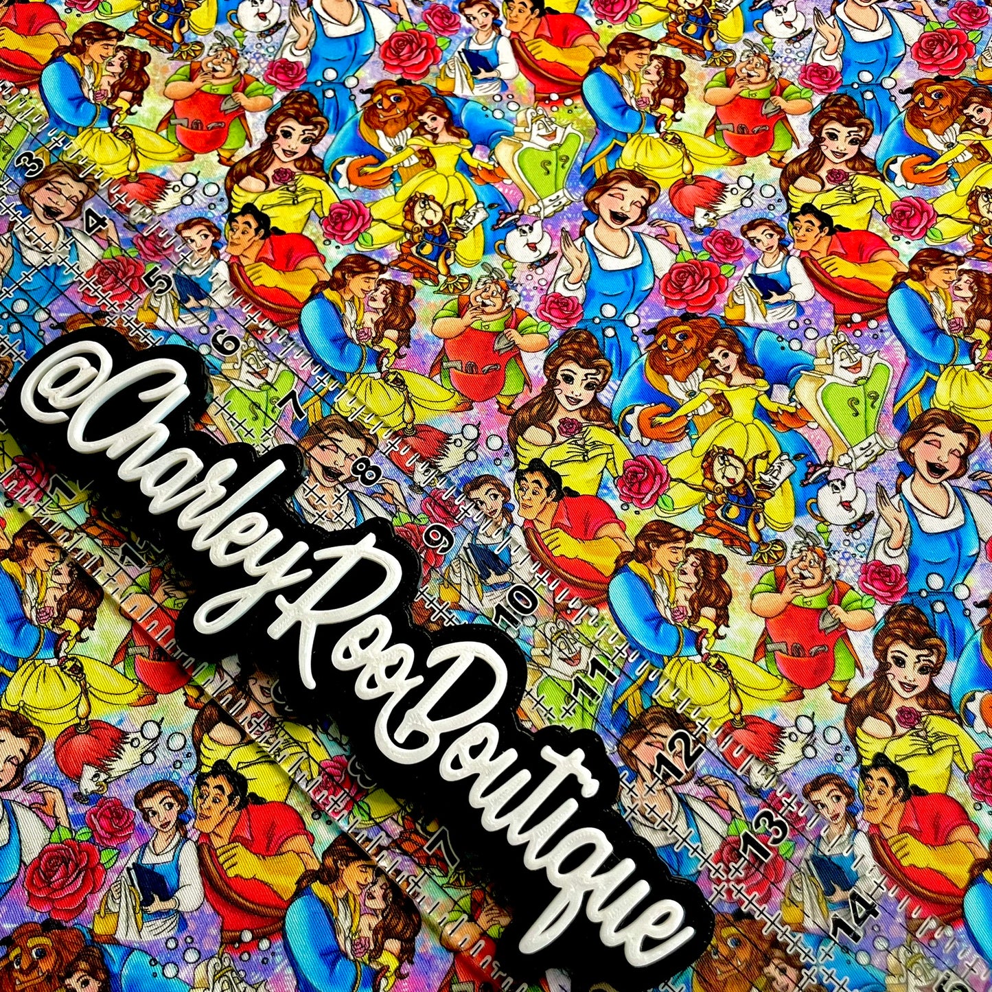 9x14 Tumbler Cut, Custom Fabric, CW Cotton Woven, High Quality, Tumbler Fabric, Belle, Yellow, Roses, Small Scale