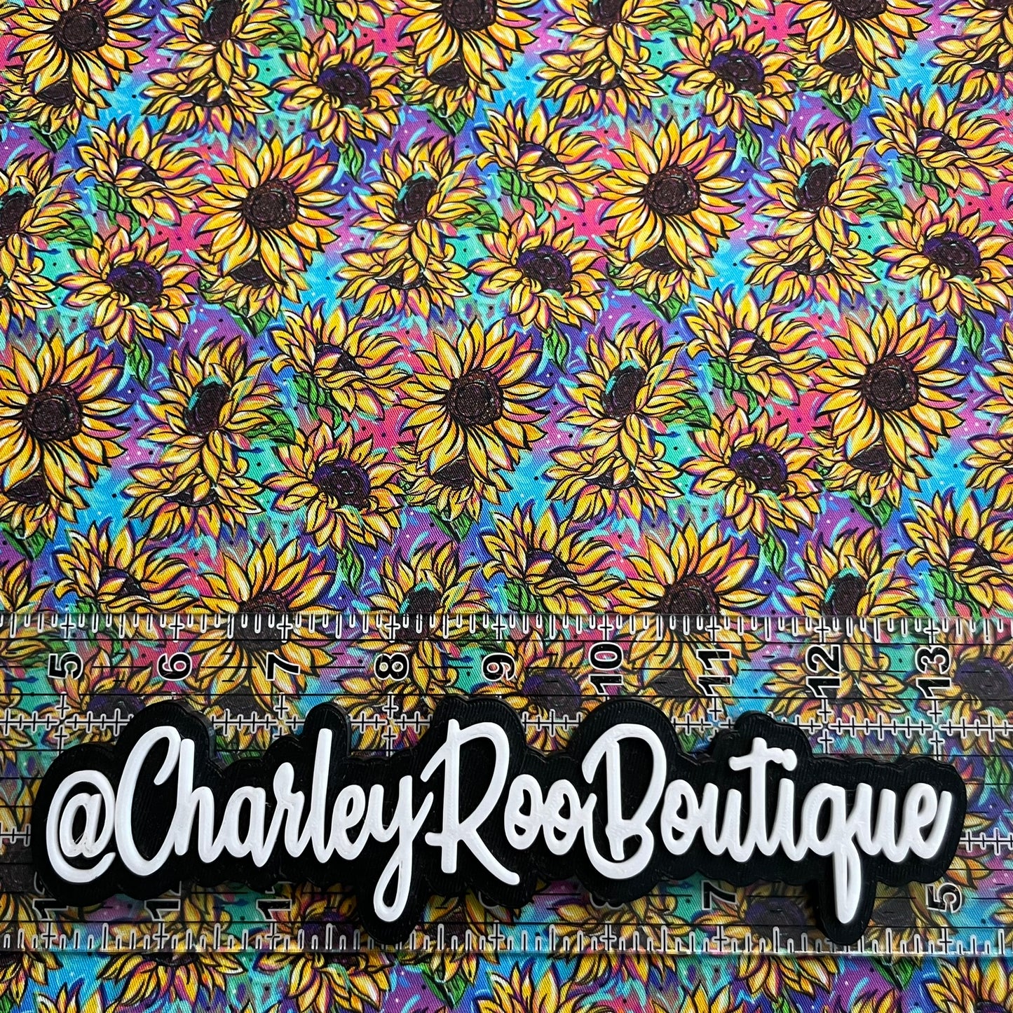 9x14 Tumbler Cut, Custom Fabric, CW Cotton Woven, High Quality, Tumbler Fabric, Floral, Pretty, Sunflowers, Flowers, Galaxy
