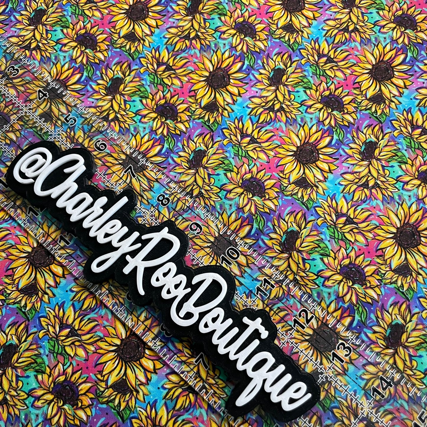 9x14 Tumbler Cut, Custom Fabric, CW Cotton Woven, High Quality, Tumbler Fabric, Floral, Pretty, Sunflowers, Flowers, Galaxy