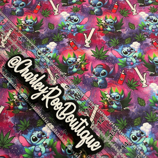 Exclusive, 9x14 Tumbler Cut, Custom Fabric, CottonSpandex, High Quality, Tumbler Cut, Weed, 420, Stoney Stitch