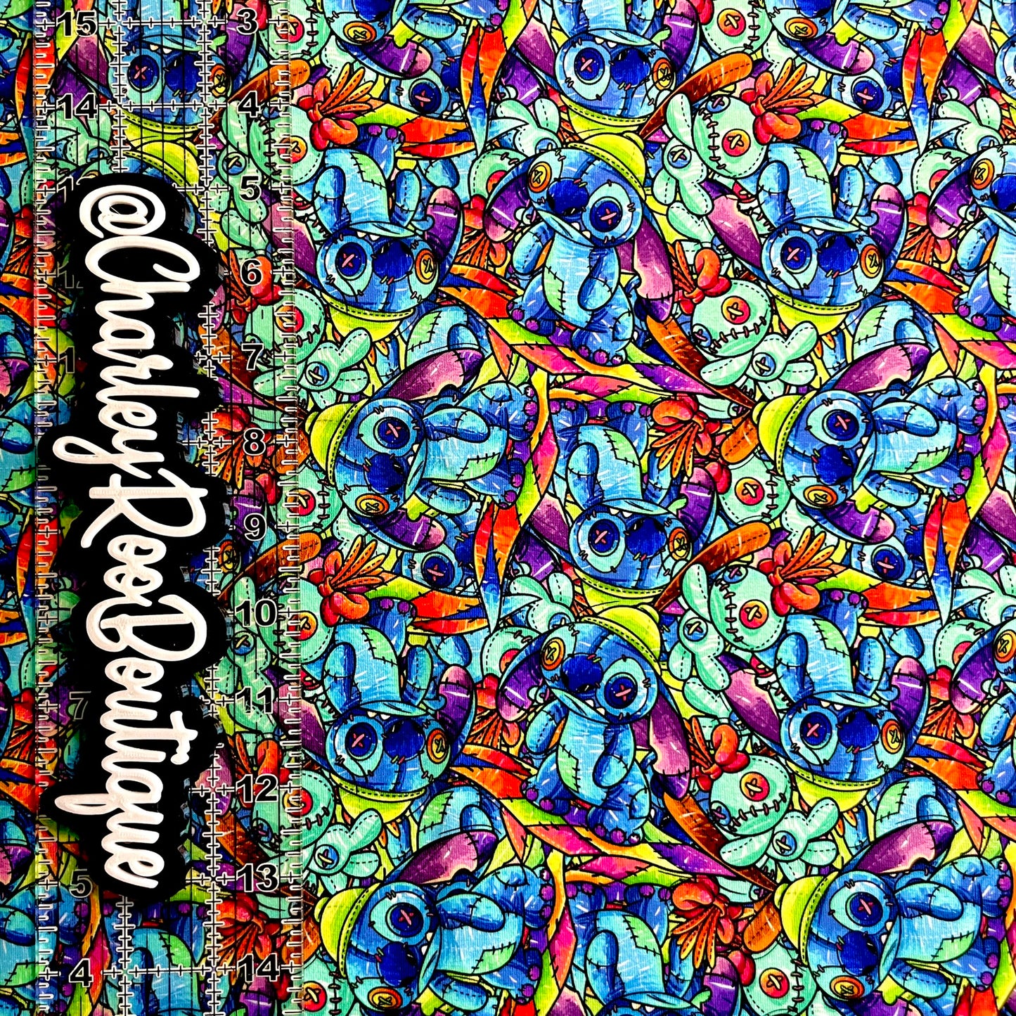 9x14 Tumbler Cut, Custom Fabric, CottonSpandex, High Quality, Tumbler Fabric, Voodoo Stitch & Scrump