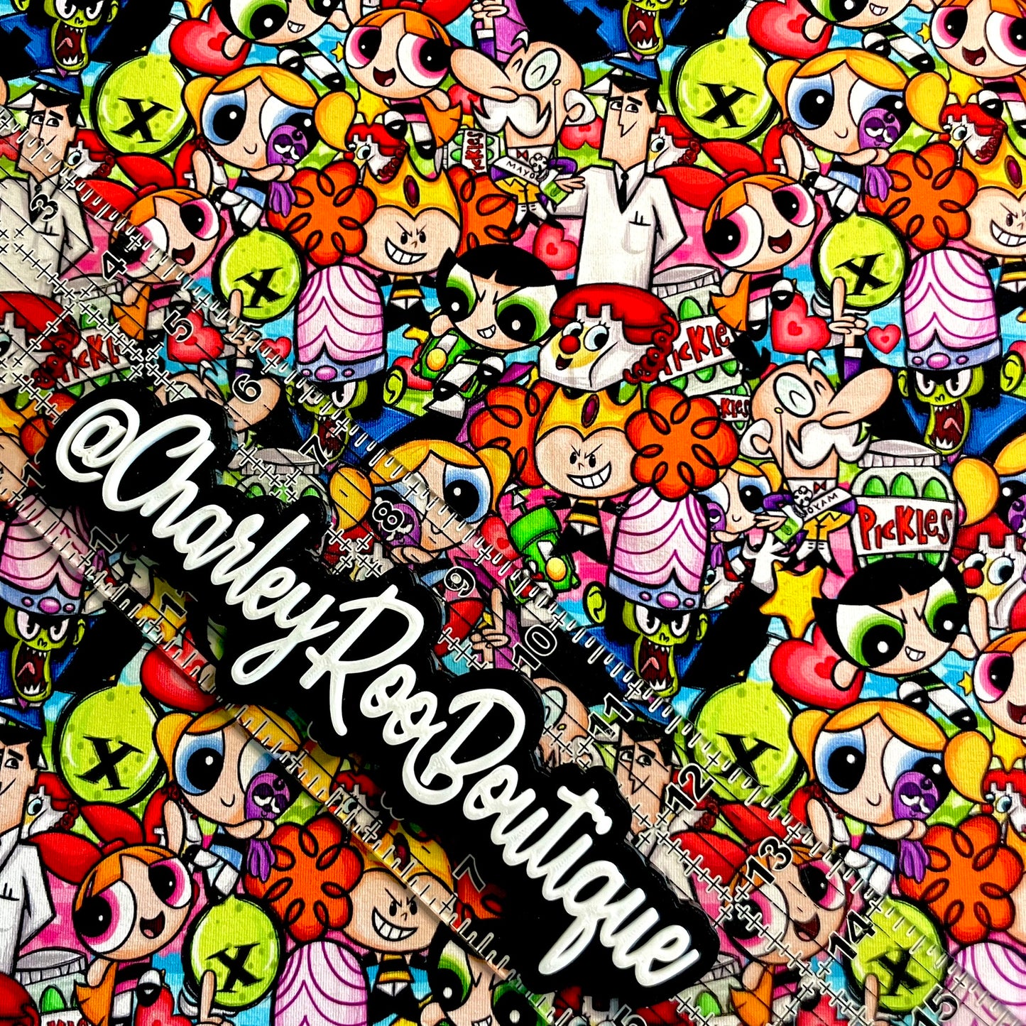 9x14 Tumbler Cut, Custom Fabric, CottonSpandex, High Quality, Tumbler Fabric, Power Girls, Toon Stack, Pickles, New