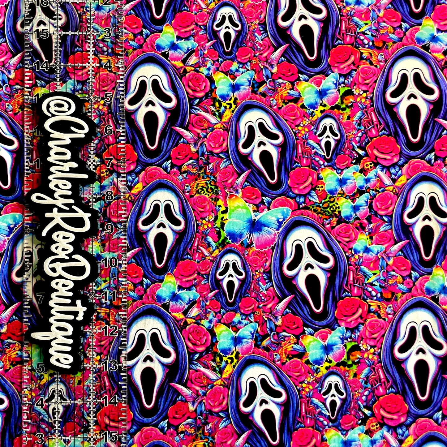 9x14 Tumbler Cut, Custom Fabric, CottonSpandex, High Quality, Tumbler Fabric, Horror, Lisa Frank Scream