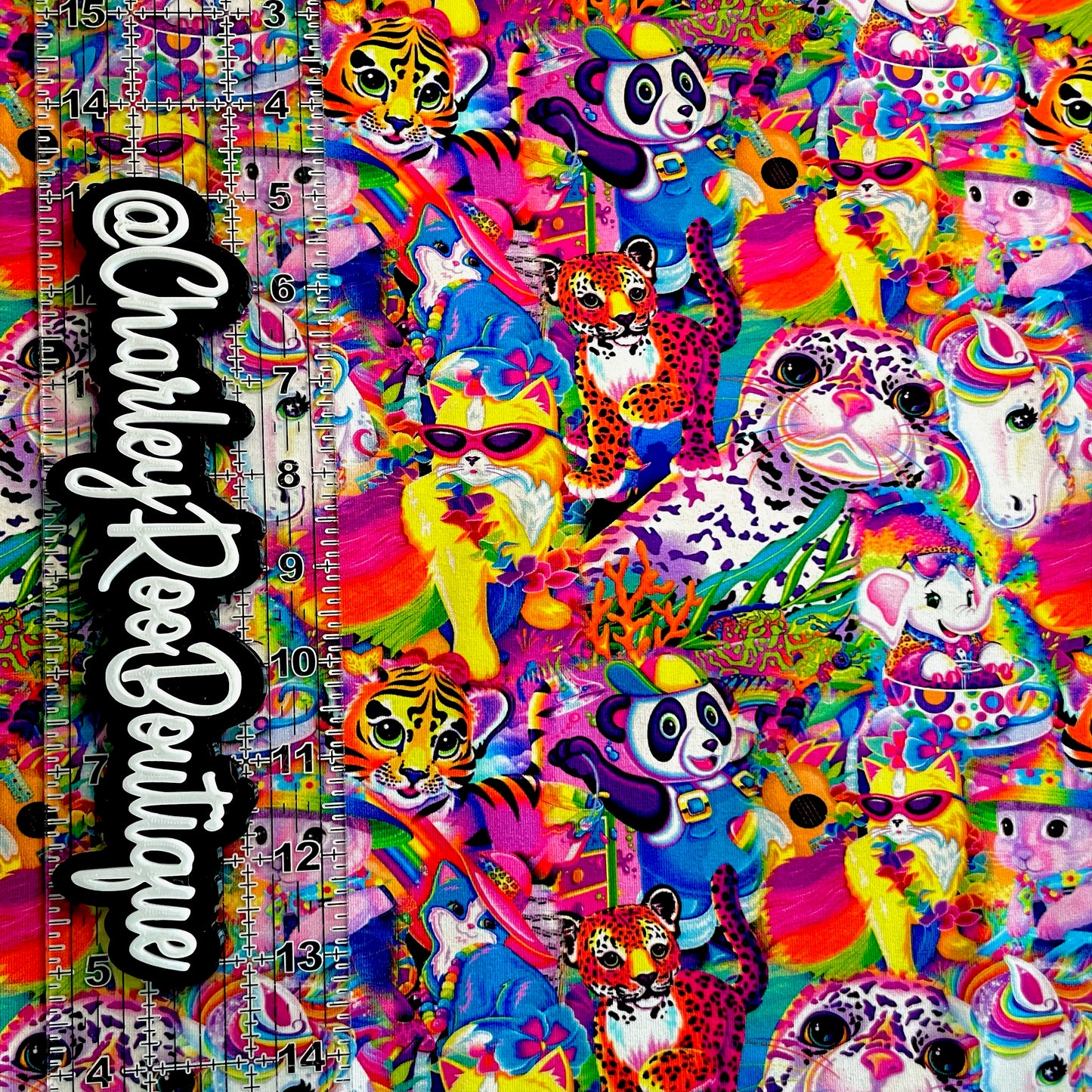 9x14 Tumbler Cut, Custom Fabric, CottonSpandex, High Quality, Mask Cut, Tumbler Fabric, Rainbow, Lisa, Bright, Animals, Frank, Cats, OSP Regular Scale