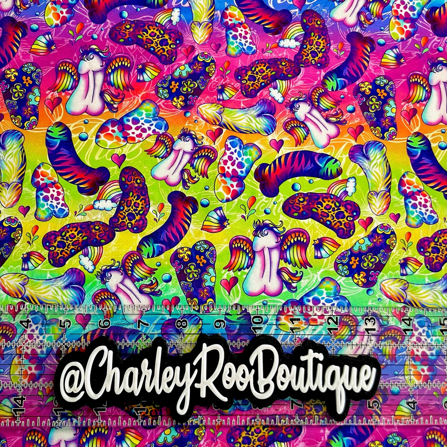9x14 Tumbler Cut, Custom Fabric, CottonSpandex, High Quality, Mask Cut, Tumbler Fabric, Adult Humor, Penis, Weiner, Cock, Naughty, LF Rainbow Peens