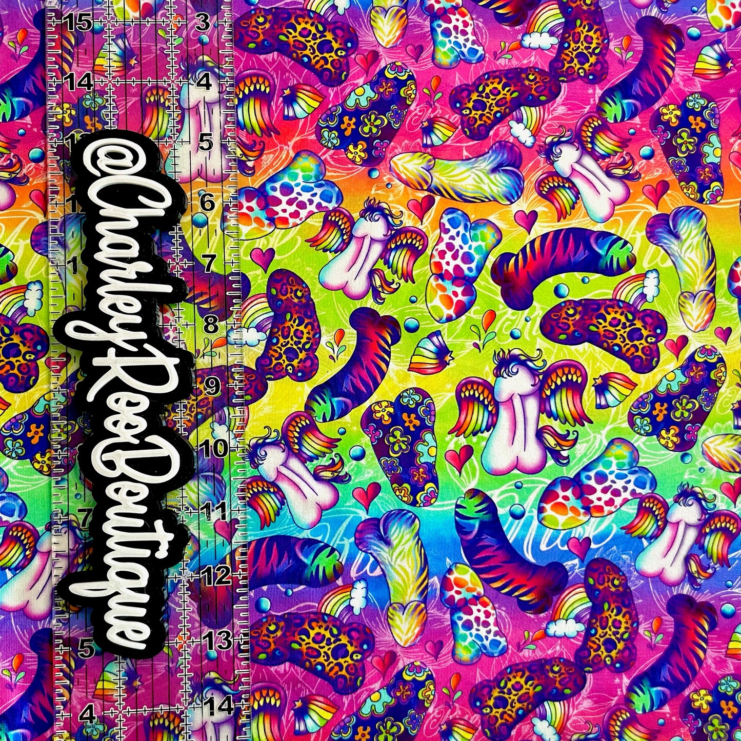 9x14 Tumbler Cut, Custom Fabric, CottonSpandex, High Quality, Mask Cut, Tumbler Fabric, Adult Humor, Penis, Weiner, Cock, Naughty, LF Rainbow Peens